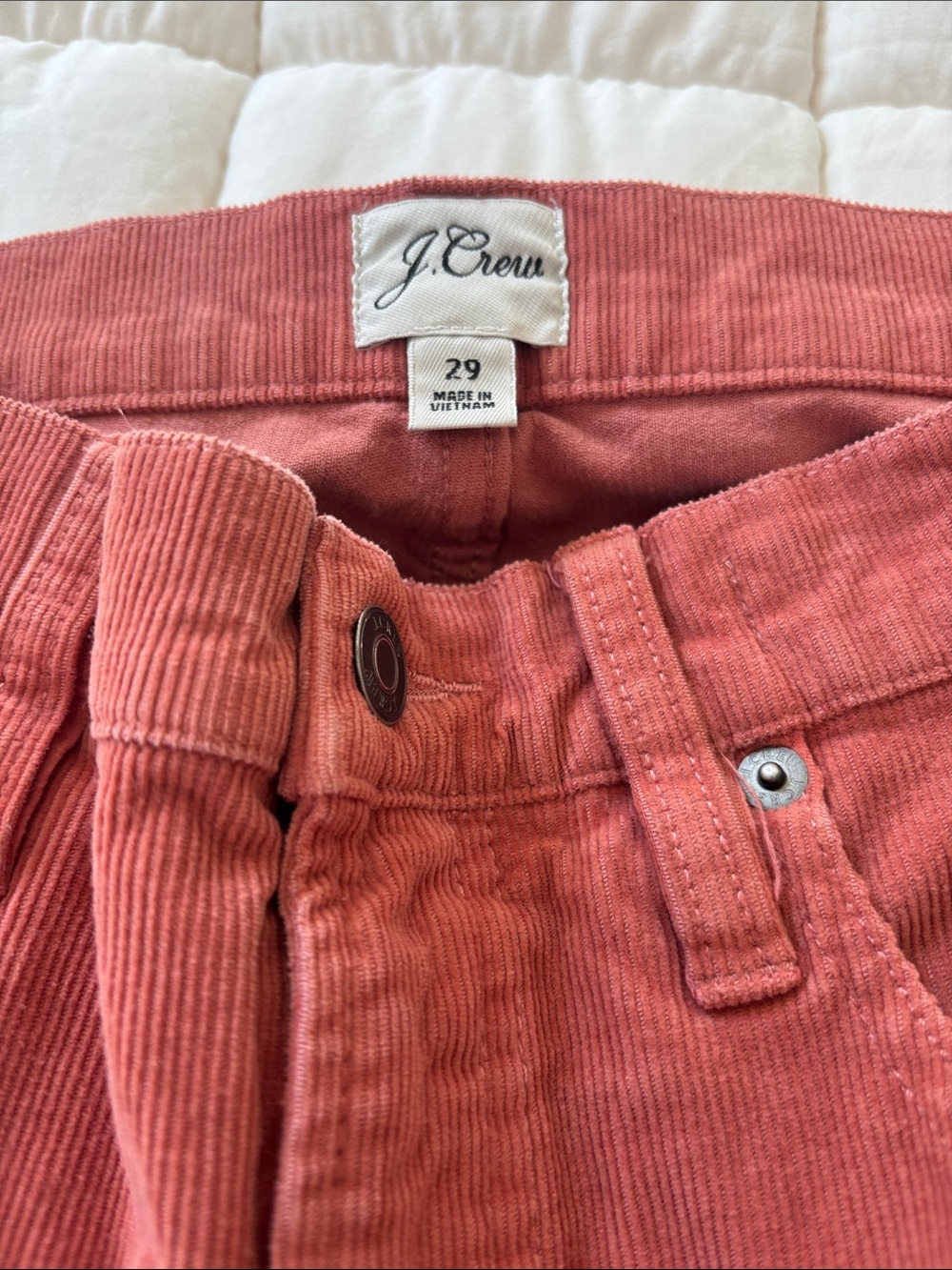 J. Crew Women’s Rust Red Straight Corduroy Jeans - Picture 2 of 4